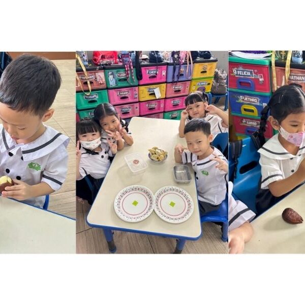 PRAKTIK LANGSUNG MENGUPAS BUAH SALAK UNTUK ANAK TK A SEKOLAH CINTA KASIH TZU CHI