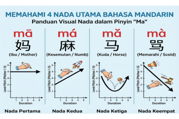 Belajar Nada (声调 shēng diào) Mandarin Lewat Gerakan dan Irama