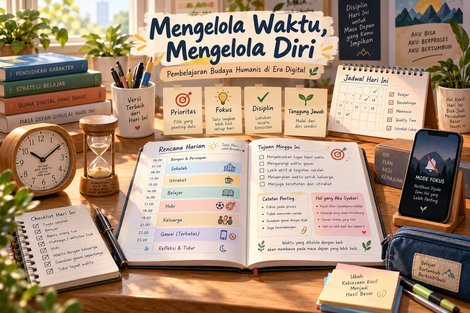 Mengelola waktu, Mengelola Diri Pembelajaran Budaya Humanis di Era Digital